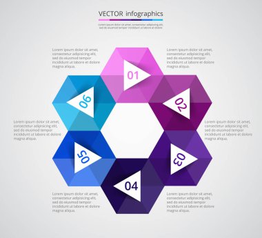 adım adım Infographic.