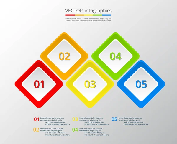 Infografía paso a paso . — Archivo Imágenes Vectoriales