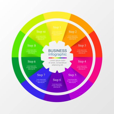 vektör satırları okları Infographic.