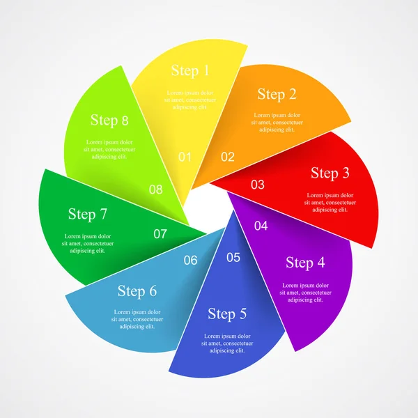 Vector lijnen pijlen infographic. — Stockvector