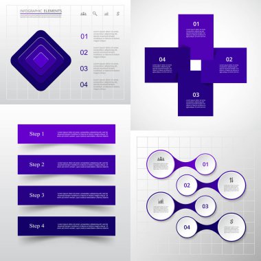 Vektör daire Infographic set.