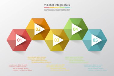 adım adım Infographic.