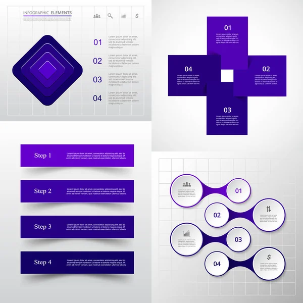 Vektör daire Infographic set.