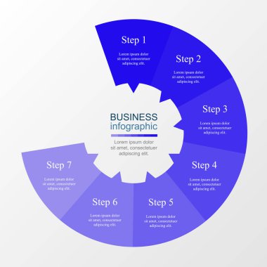 adım adım Infographic.