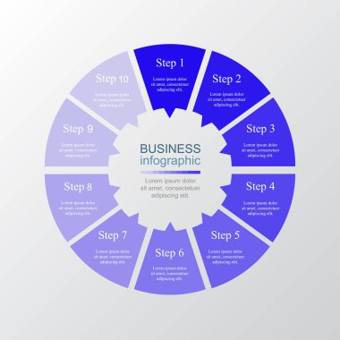 adım adım Infographic.