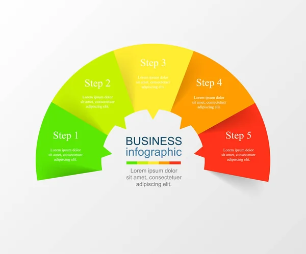 Steg för steg infographic. — Stock vektor