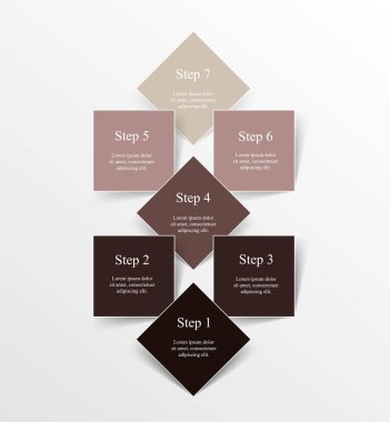 adım adım Infographic.