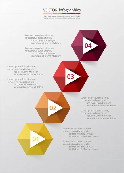 Steg för steg infographic. — Stock vektor