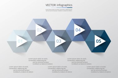 adım adım Infographic.