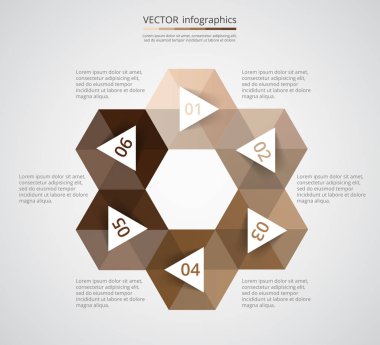 Vektör bilgi şablonu.