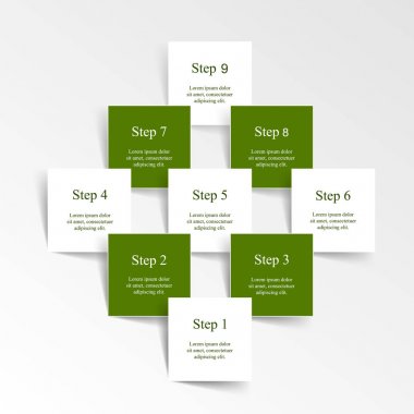 adım adım Infographic.