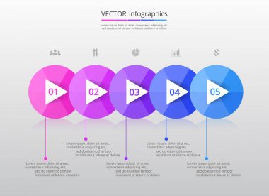 adım adım Infographic.