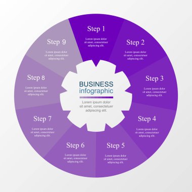 Vektör bilgi şablonu.