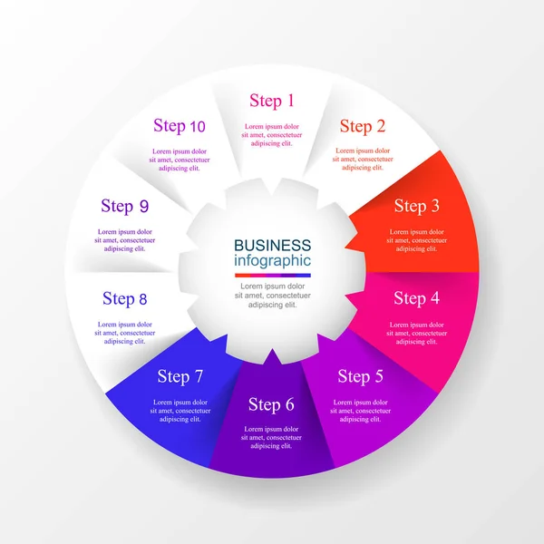 Modelo de infográfico vetorial . — Vetor de Stock