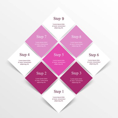 Vektör bilgi şablonu.