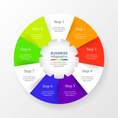 Vektör bilgi şablonu.