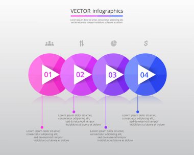 adım adım Infographic.