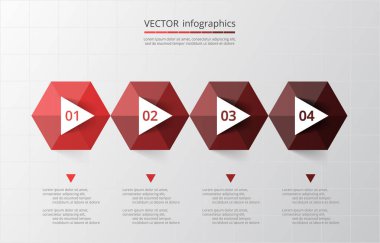 adım adım Infographic.