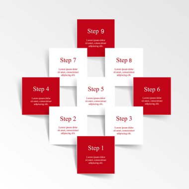 Vektör bilgi şablonu.