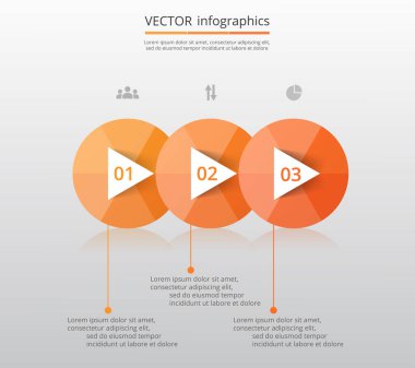 soyut 3d Infographic şablonu.
