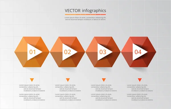 Abstrakte 3D-Infografik-Vorlage. — Stockvektor