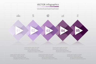 soyut 3d Infographic şablonu.