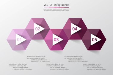 soyut 3d Infographic şablonu.