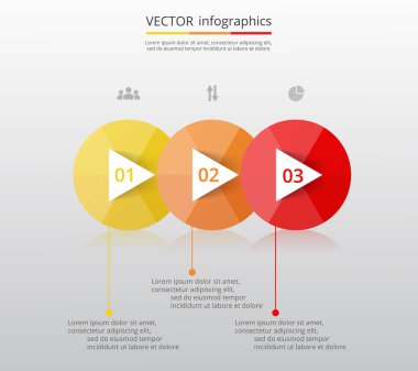 soyut 3d Infographic şablonu.