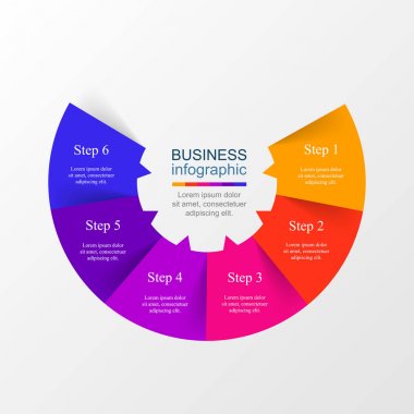 adım adım Infographic.