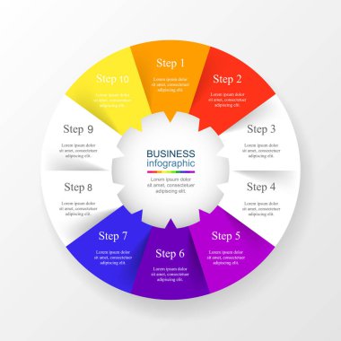 Vektör bilgi şablonu.