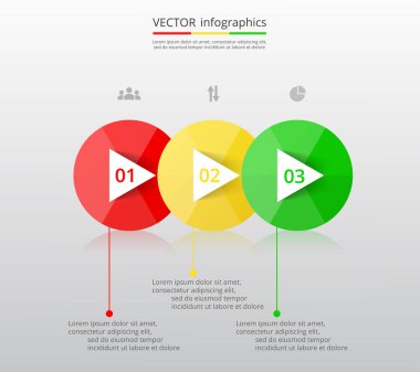 soyut 3d Infographic şablonu.
