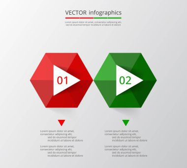 soyut 3d Infographic şablonu.