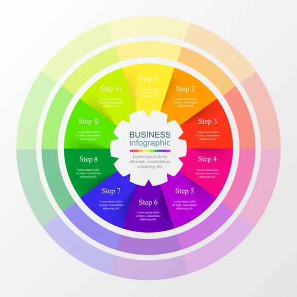 Plantilla de infografía vectorial . — Archivo Imágenes Vectoriales