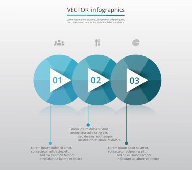soyut 3d Infographic şablonu.