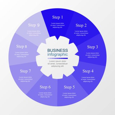 adım adım Infographic.