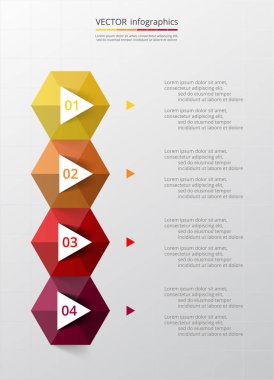 soyut 3d Infographic şablonu.