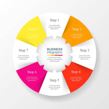 adım adım Infographic.