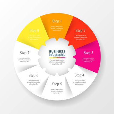 Vektör bilgi şablonu.