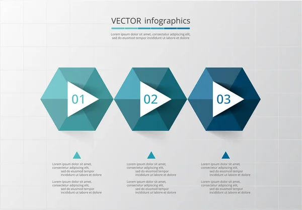 Abstrakte 3D-Infografik-Vorlage. — Stockvektor