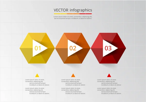 Abstrakte 3D-Infografik-Vorlage. — Stockvektor