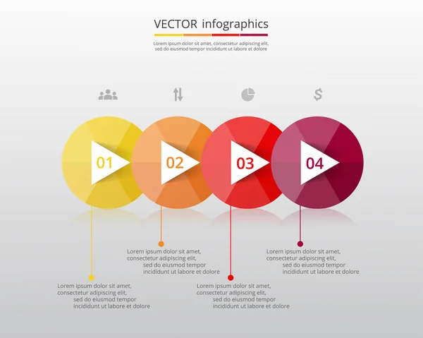 Abstrakte 3D-Infografik-Vorlage. — Stockvektor