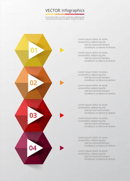 Abstrakte 3D-Infografik-Vorlage. — Stockvektor