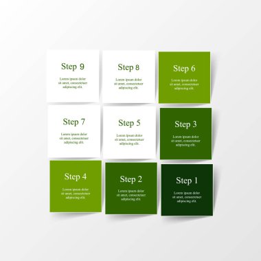 Vektör bilgi şablonu.