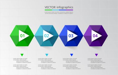 adım adım Infographic.