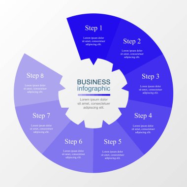 Vektör bilgi şablonu.