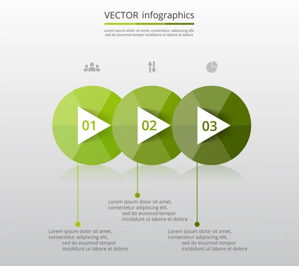 Infografía paso a paso . — Vector de stock