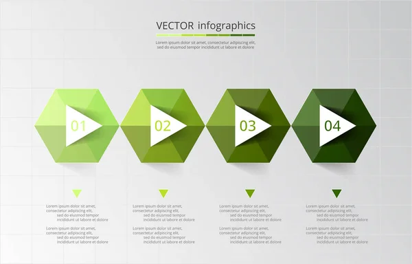 Infografía paso a paso . — Vector de stock