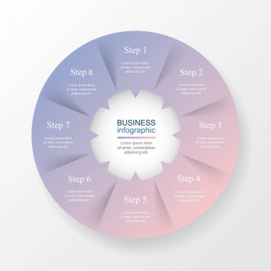 Vektör bilgi şablonu.