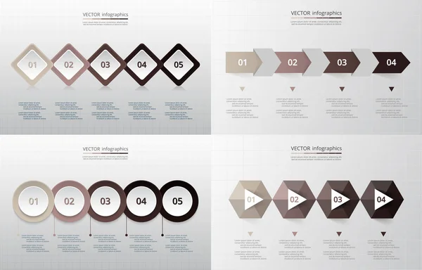 Schritt für Schritt Infografik. — Stockvektor