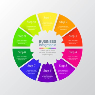 Vektör bilgi şablonu.